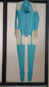 Gummi Latex Rubber Ganzanzug fashion Catsuit Nurse uniform Mask XXS-XXL - Picture 1 of 1