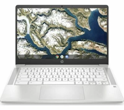 HP 14A-NA0502SA 14" Intel Pentium N5030 Chromebook 128 GB eMMC 4GB RAM - White - Image 1 of 4