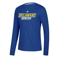 Delaware Fightin' Blue Hens NCAA Adidas Men's Rowing Blue Climalite LS Shirt