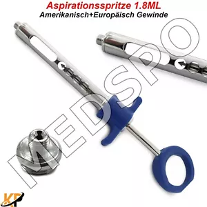 Aspirationsspritze Aspirierende Dental Spritze Injektion Zylinderampullen 1,8 ML - Bild 1 von 5