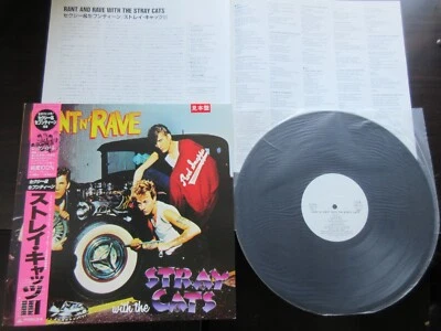 Stray Cats Rant n' Rave Japan Promo Vinyl LP w OBI in 1983 25RS-191 Brian Setzer - Image 1 of 4