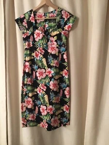 Collectif Tropical Wiggle Bodycon Pencil Dress 8 - Picture 1 of 3