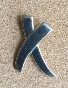 XL UNISEX: 925 SS X Pin Mint! - Picture 1 of 4