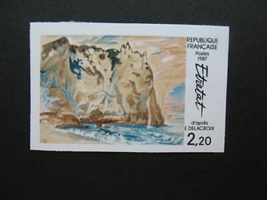 Timbre France ND non dentelé neuf ** MNH - Imperf N° 2463 Delacroix à voir - Picture 1 of 2