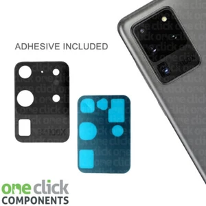 For Samsung Galaxy S20 Ultra GLASS Camera Lens with Adhesive Replacement - Picture 1 of 2