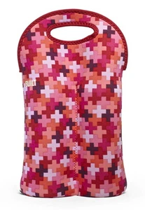 NWT BUILT NY NEOPRENE TWO BOTTLE TOTE INSULATED CARRIER-WINE/WATTER - POSITIVITY - Picture 1 of 1
