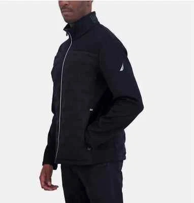 Jaqueta masculina Nautica mídia mista resistente à água grande preta item #1791621 - Imagem 1 de 4