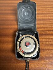 Vintage General Electric PR-3 GE Photo Light Exposure Meter w/ Leather Case