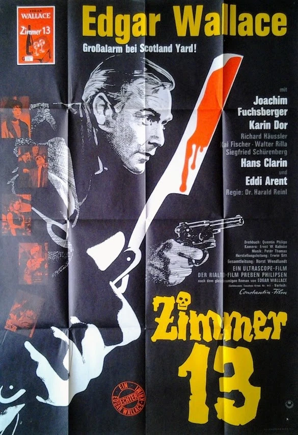 Edgar Wallace: Zimmer 13 (1963) | original Filmplakat A0 - Bild 1 von 1