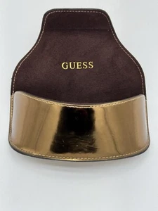 Estuche para gafas de sol doradas Guess para mujer auténtico suave cubierta abatible - Imagen 1 de 8