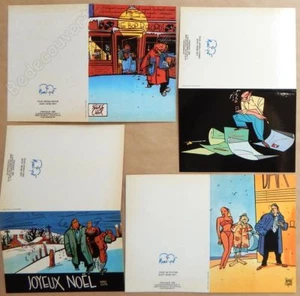 Serge Clerc Lot de 4 cartes postales années 1988 Mama-graf - Imagen 1 de 5
