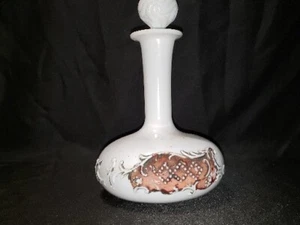 Vintage handbemalte Flaschendekoration stark 1 Seite getragen - Bild 1 von 3