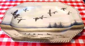 Lenox Riverwood SERVING PLATTER 18.5" Catherine McClung DUCK MOTIF - Picture 1 of 3