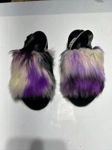 Sandalo slide pantofole UGG viola tie dye taglia 7 donna. Ugs usato - Foto 1 di 9