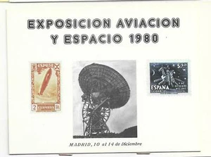 España Aviación y Espacio Madrid Hoja Conmemorativa año 1980 (FH-30) - Imagen 1 de 1