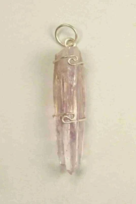 1.5英寸/40毫米韦拉克鲁斯紫水晶纯银包裹吊坠#507 — 第 1/4 张图片
