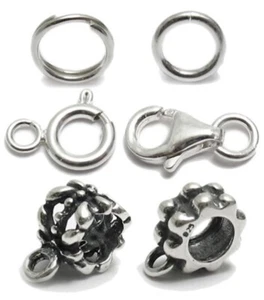 Charm bail replacement rings, locks and converter beads - Picture 1 of 13