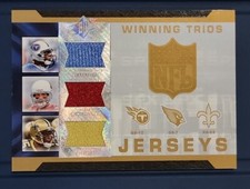 2007 UPPER DECK SPX VINCE YOUNG MATT LEINART REGGIE BUSH TRIOS JERSEY PATCH