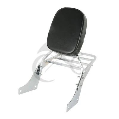 Chrome Backrest Sissy Bar Luggage Rack For Honda Shadow ACE VT1100 All Years US - Image 1 of 4