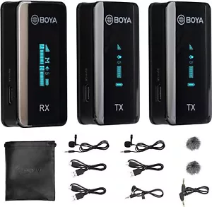 Boya BY-XM6-S2 2,4 GHz ultrakompaktes kabelloses Mikrofonsystem Sender & Empfänger - Bild 1 von 8