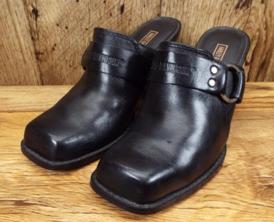 Zapatos BOTA Harley Davidson para mujer talla 6 M de cuero negro tacón alto Foto 1 de 4