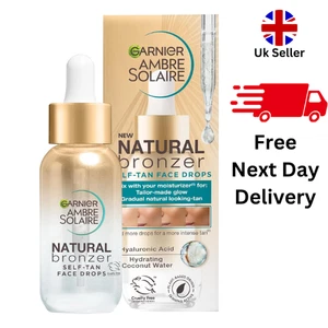 Garnier Ambre Solaire natürlicher Bräuner, Selbstbräuner Tropfen für Gesicht, Hyaluronsäure - Bild 1 von 10