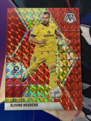 2020-21 Panini Mosaic La Liga RED PRIZM Alvaro Negredo #46 CADIZ Cf - Image 1 of 2