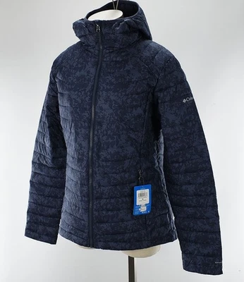 Chaqueta acolchada con capucha y cremallera completa COLUMBIA azul oscuro WHITE OUT II MEDIANA NUEVA CON ETIQUETAS Foto 1 de 2