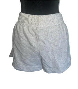 Aerie High Waisted Fleece Shorts Size Medium Gray AERIE REAL - Picture 1 of 10