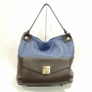 Bolso de mano bicolor modelo azul x marrón oscuro FURLA - Imagen 1 de 12