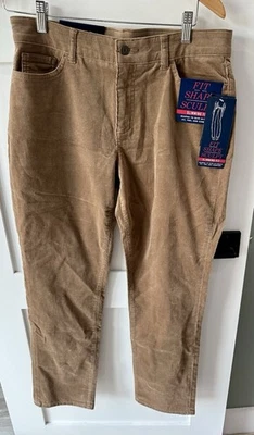 Chaps Slimming Fit Brown Khaki  Corduroy Pants Size 10S NWT Straight - Image 1 of 4