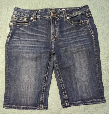 Bermudas Miss Me embellecidas alas de ángel talla 34 para mujer azul medio Foto 1 de 4
