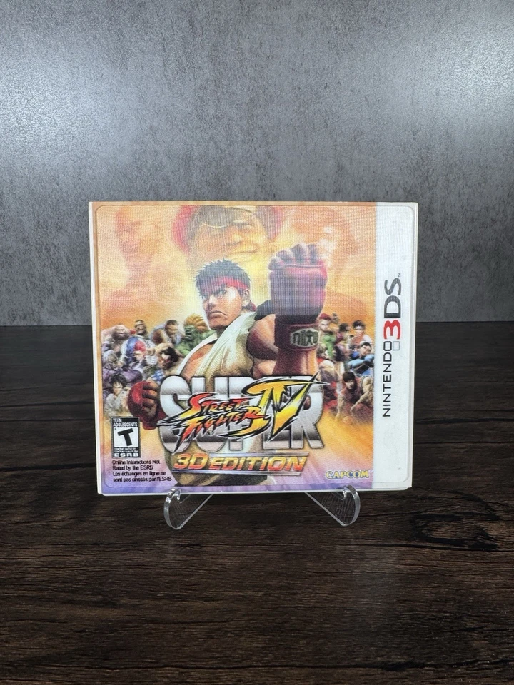 Super Street Fighter IV 3D Edition (Nintendo 3DS, 2011) CIB W Holo Slip Cover - Image 1 of 3