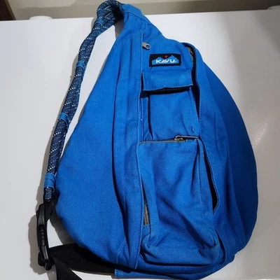 KAVU Bandolera Bandolera Bandolera Cuerda Bolso Turquesa Azul Cuerda Mochila Caminata Foto 1 de 4
