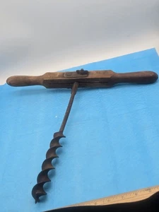 Ant Peck Stow & Wilcox Co T Handle 1-1/4"  Wood Auger, Barn Beam Hand Drill*57-2 - Picture 1 of 15
