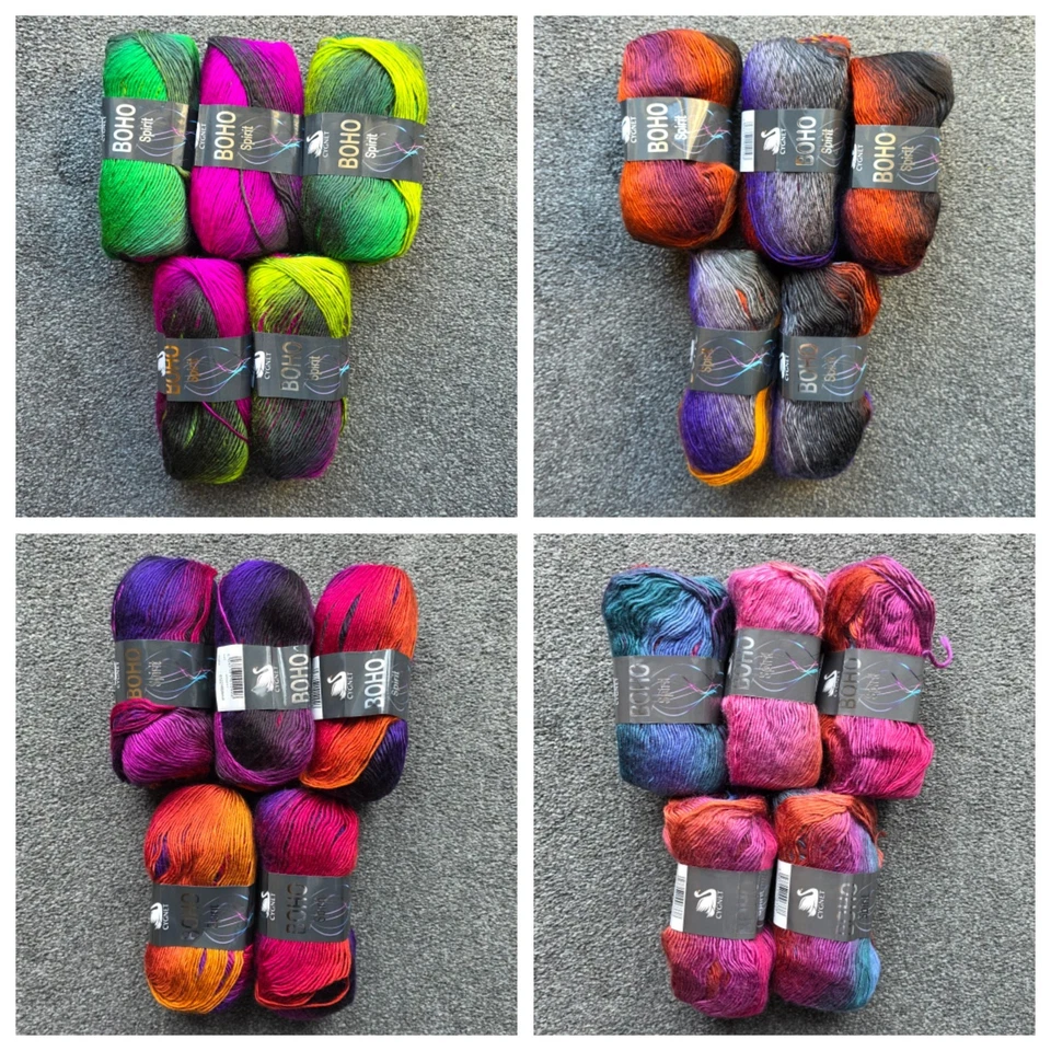 Cygnet Boho Spirit Acrylic Aran Yarn Wool Crocheting/Knitting Crafts X5 Balls