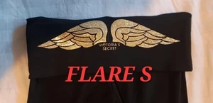 NWOT Victoria's Secret Angel Wing Bling Foldover Flare Leggings Yoga Pants Sz S - Picture 1 of 8