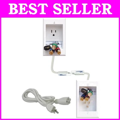 电视线隐藏套件带嵌入式插座 — 第 1/4 张图片