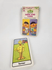 Vintage Sesame Street See & Know Indovina Chi Flash Cards Jim Henson's Muppets Jobs - Foto 1 di 7