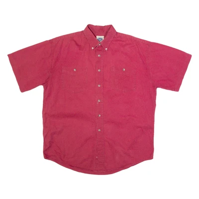 Vintage AUSTIN Mens Plain Shirt Red 90s L - Image 1 of 4