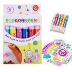 Puffy Pens Set - 6 Neon Colors Popcorn Pen with 3D Ink Heat and Then Watch6751