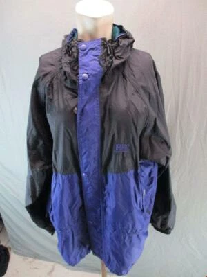 Chaqueta de lluvia Helly Hansen talla L para hombre negra/azul impermeable con capucha embalable GR6394 Foto 1 de 4