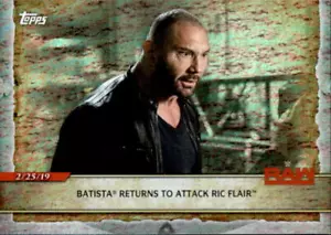 Batista 2020 Topps WWE Road To Wrestlemania Foilboard Card #44 - Picture 1 of 2