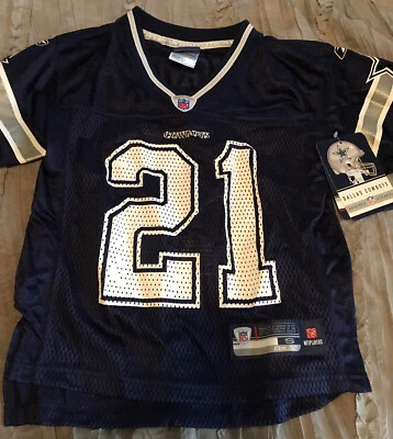 JULIUS JONES Dallas COWBOYS Football REEBOK Replica Little Boys Size 4 Jersey - Image 1 of 3