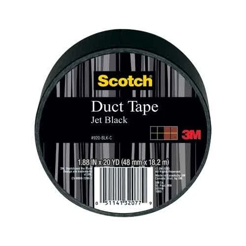 Scotch Duct Tape 1.88"X20 Yds Jet Black School Office Home Crafts Decorating - Image 1 of 1
