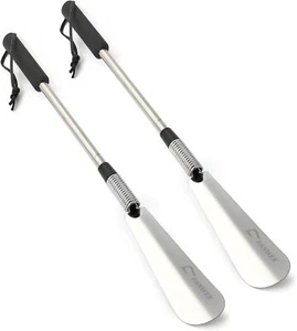 Extendable Long Handle Shoe Horn Set (16"-31"), No Bend Wear, All Heights - Picture 1 of 7