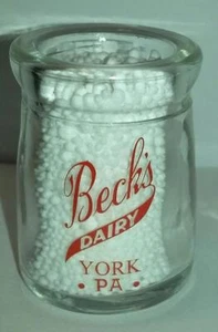 Beck's Dairy 1/2 Unze Milchkännchenflasche York, Pa - Bild 1 von 1