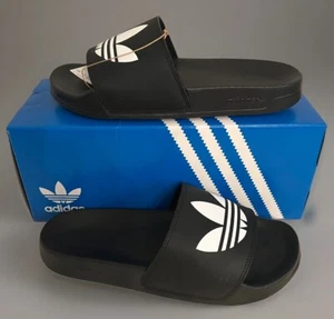 Adidas Adilette Lite FU8298 Men's 9 Women's 11 Black Casual Slides New - Picture 1 of 5
