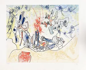 Roberto Matta "Untitled (Pile Up) 1972 Original Hand Signed Aquatint Edition 100 - Picture 1 of 3