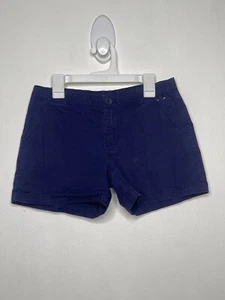 Gymboree Chino Shorts Girls Size 14 Navy Blue Adjustable Waist Khaki - Picture 1 of 3